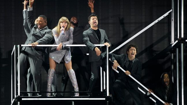 Taylor Swift performs during the opener of her Eras tour Friday, March 17, 2023, at State Farm Stadium in Glendale, Ariz. (AP Photo/Ashley Landis)