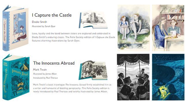 The Folio Society Summer 2023 Collection: I Capture the Castle & The Innocents Abroad (Photo: The Folio Society)