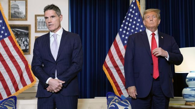 Former President Donald Trump's attorney John Lauro, speaks to the media before Trump, at a Washington hotel, Tuesday, Jan. 9, 2024, after Trump attended a federal appeals court hearing at the federal courthouse in Washington. (AP Photo/Susan Walsh)