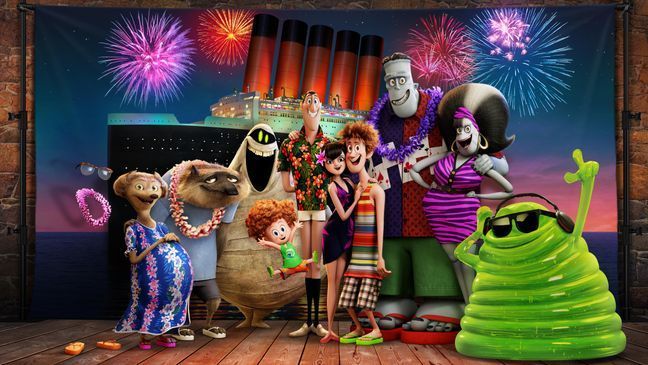 The whole Drac pack is back next summer for a monster vacation as Griffin the invisible man (David Spade), Wanda (Molly Shannon) and Wayne (Steve Buscemi) the werewolves, Murray the mummy (Keegan-Michael Key), Dennis (Asher Blinkoff), Dracula (Adam Sandler), Mavis (Selena Gomez) and Johnny (Andy Samberg), Frank (Kevin James) and Eunice (Fran Drescher), and Blobby get ready for a family voyage on a luxury monster cruise ship.{&nbsp;}(Sony)