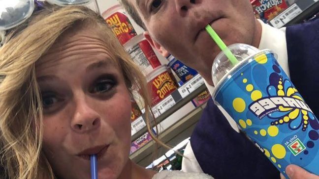 Slurpees have always played a key role in Shaleese White Strawn and Tyler Strawn's relationship. (Photo courtesy of Shaleese White Strawn)